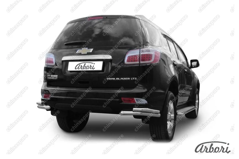 AFZDACHTB1216 Уголки d57+d42 двойные Arbori нерж. сталь для CHEVROLET Trailblaizer 2012-2016