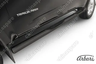 AFZDACHTB1207B Защита порогов d76 с проступями Arbori черн. для CHEVROLET Trailblaizer 2012-2016