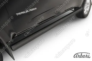 AFZDACHTB1208B Защита порогов d76 труба Arbori черн. для CHEVROLET Trailblaizer 2012-2016
