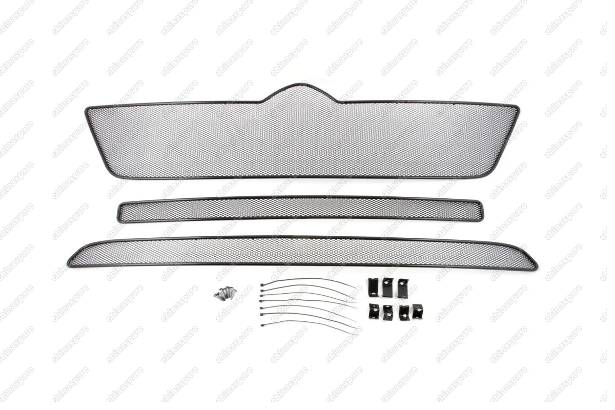 1110115101 Сетка на бампер внешняя для CITROEN Jumper 2015-2017, 3 шт., черн., 10 мм