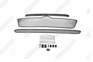 1110115151 Сетка на бампер внешняя для CITROEN Jumper 2015-2017, 3 шт., черн., 15 мм