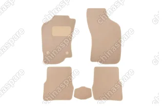 Коврики в салон Klever Premium FIAT Albea 2002-2012, сед., 5 шт. (текстиль, бежевые)