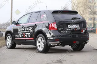 FEDG765037 Защита задняя уголки 75x42 овальные,Ford Edge 2014-, FEDG.76.5037