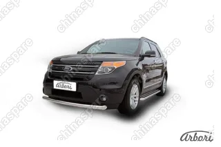 AFZDAFEX02 Защита переднего бампера d76 Arbori нерж. сталь для Ford EXPLORER 2012-2015