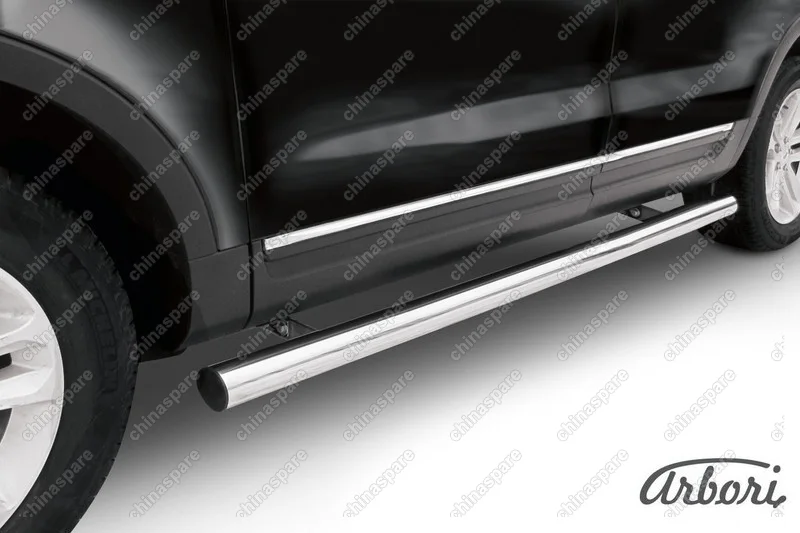 AFZDAFEX06 Защита порогов d76 труба  Arbori нерж. сталь для Ford EXPLORER 2012-2015