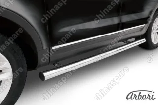 AFZDAFEX06 Защита порогов d76 труба  Arbori нерж. сталь для Ford EXPLORER 2012-2015
