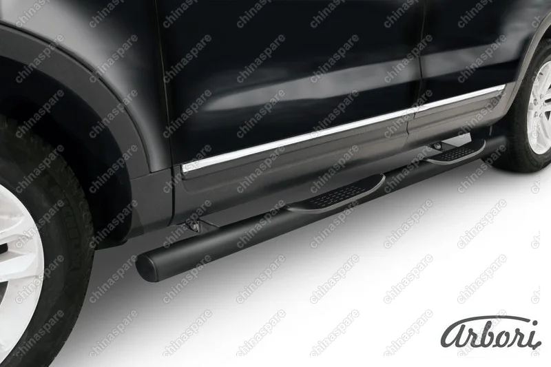 AFZDAFEX05B Защита пороговd 76 с проступями  Arbori черн. для Ford EXPLORER 2012-2015