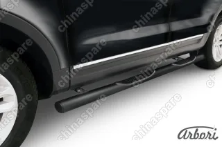 AFZDAFEX05B Защита пороговd 76 с проступями  Arbori черн. для Ford EXPLORER 2012-2015