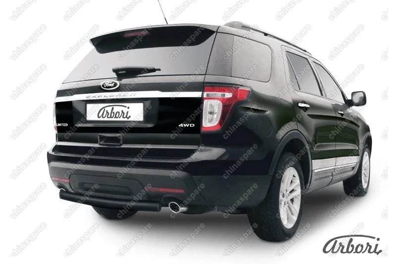 AFZDAFEX08B Защита заднего бампера d76 Arbori черн. для Ford EXPLORER 2012-2015