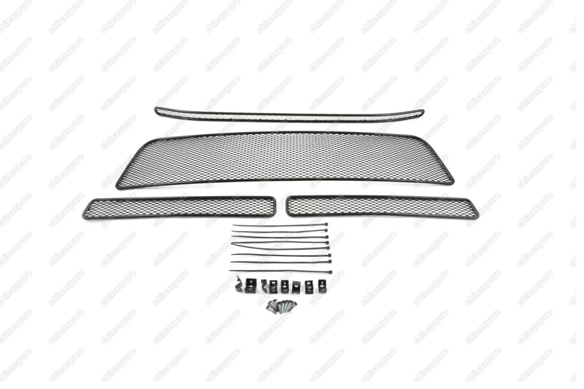 1171515151 Сетка на бампер внешняя для FORD Explorer 2015-2018, 4 шт., черн., 15 мм, для автомобилей с камерой