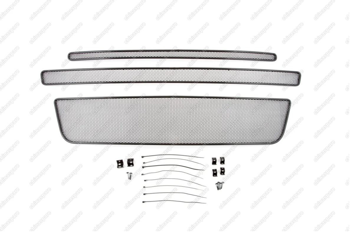 1171615101 Сетка на бампер внешняя для FORD Explorer 2015-2018, 3 шт., черн., 10 мм, для автомобилей без камеры