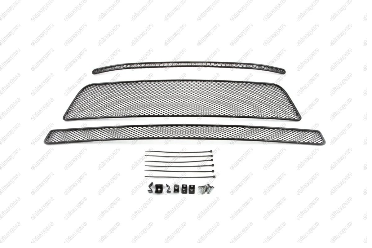 1171615151 Сетка на бампер внешняя для FORD Explorer 2015-2018, 3 шт., черн., 15 мм, для автомобилей без камеры