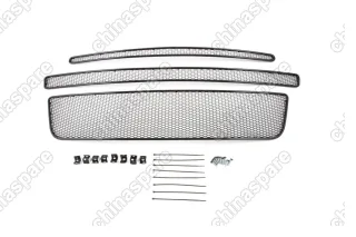 1171615201 Сетка на бампер внешняя для FORD Explorer 2015-2018, 3 шт., черн., 20 мм (сота), для автомобилей без камеры