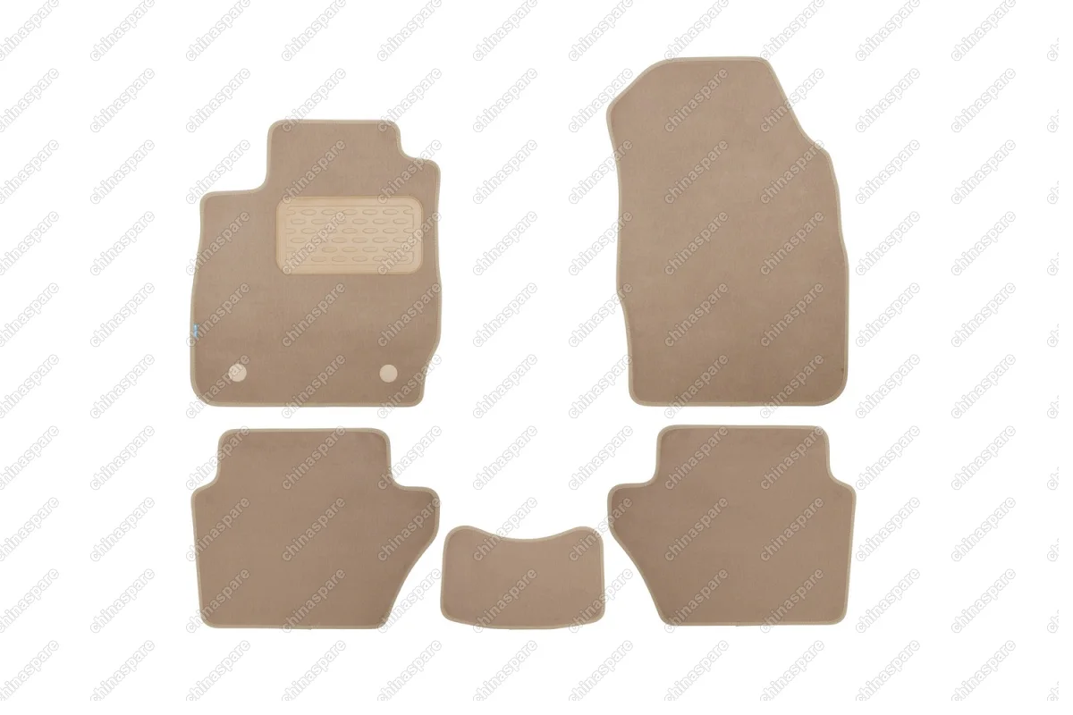 KLEVER04162322112kh Коврики в салон Klever Premium FORD Fiesta 3D 2008-2012, хб., 5 шт. (текстиль, бежевые)