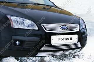 Декоративный элемент решетки радиатора d10 (1 элемент из 7 трубочек) "Ford Focus II" хром, FFOC.92.2145