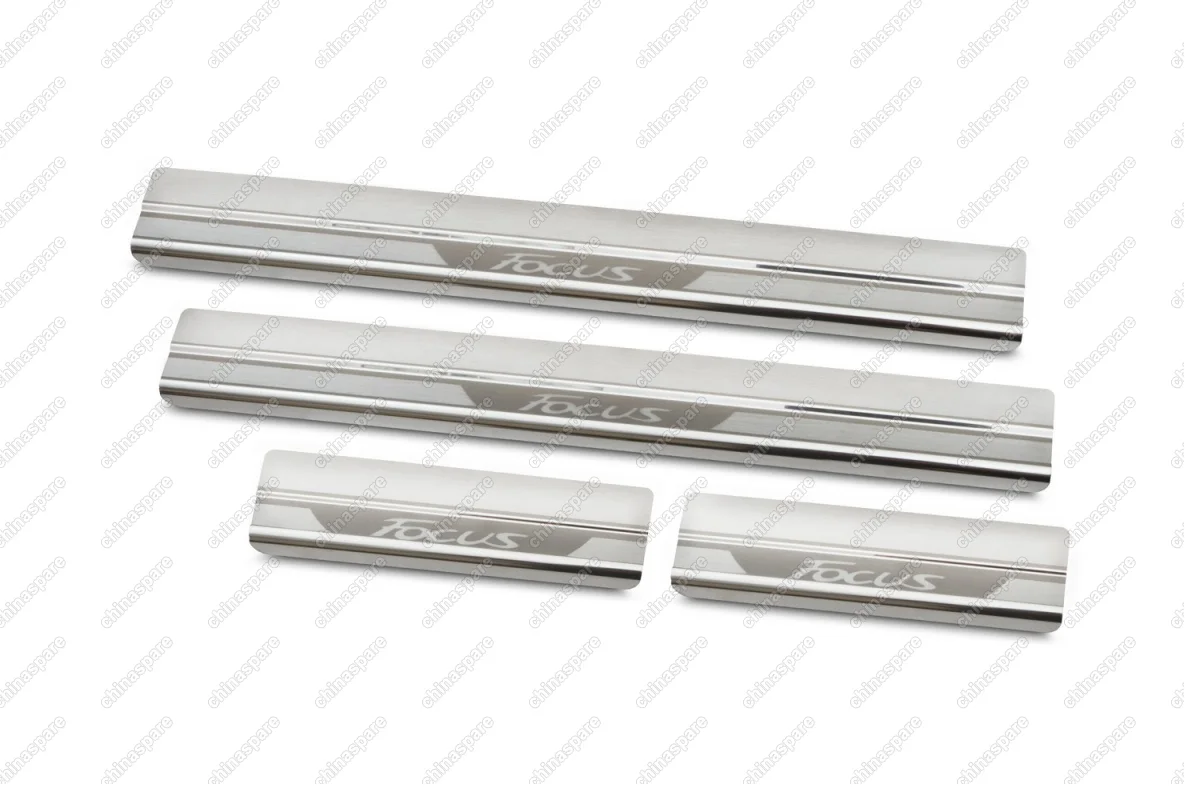 FFOC313643 Накладки на внутр. пороги с рисунком (компл. 4 шт.) Ford Focus new 4D 2011-