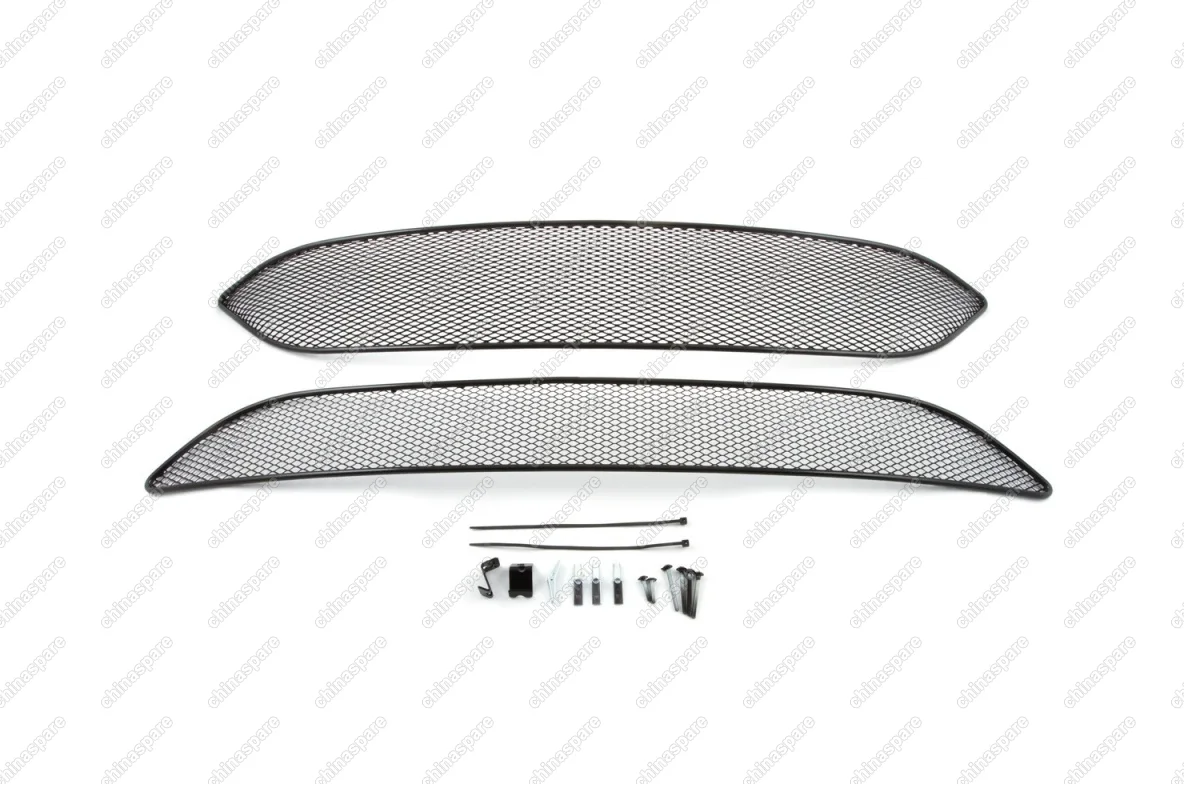 Сетка на бампер внешняя для FORD Focus III 2015->, 2 шт., черн., 15 мм, кроме компл. Titanium