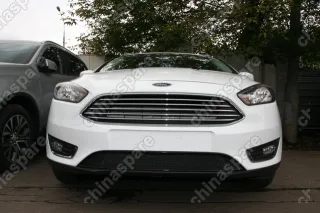 Сетка на бампер внешняя для FORD Focus III 2015->, черн., 15 мм