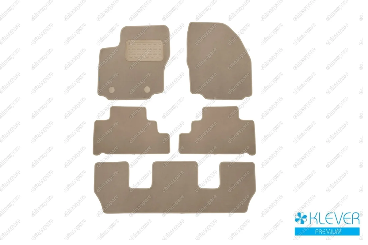 KLEVER04162222112kh Коврики в салон Klever Premium FORD Galaxy 2007->, мв., 5 шт. (текстиль, бежевые)