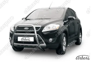 AFZDAFKG02 Кенгурятник d57 высокий  с одной перемычкой Arbori нерж. сталь для Ford KUGA 2008-2012