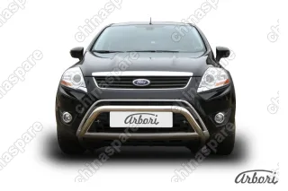 AFZDAFKG03 Кенгурятник d57 низкий  с перемычкой Arbori нерж. сталь для Ford KUGA 2008-2012
