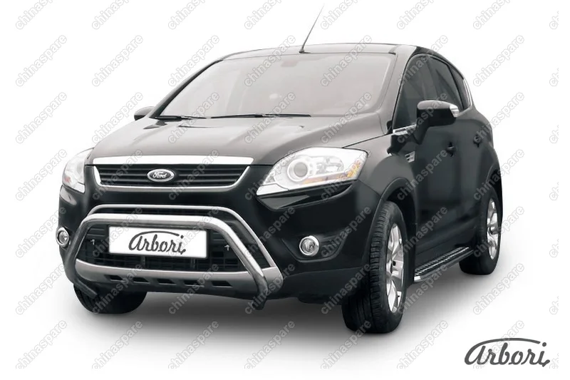 AFZDAFKG04 Кенгурятник d57 низкий  с "мини" Arbori нерж. сталь для Ford KUGA 2008-2012