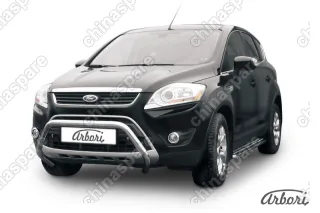 AFZDAFKG04 Кенгурятник d57 низкий  с "мини" Arbori нерж. сталь для Ford KUGA 2008-2012