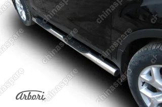 AFZDAFKG07 Защита порогов d76 с проступями  Arbori нерж. сталь для Ford KUGA 2008-2012