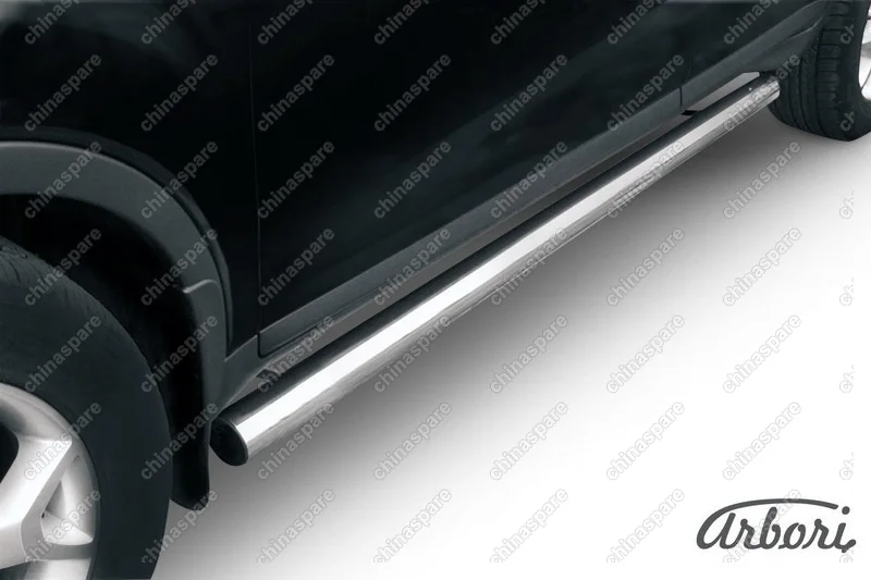 AFZDAFKG08 Защита порогов d76 труба  Arbori нерж. сталь для Ford KUGA 2008-2012