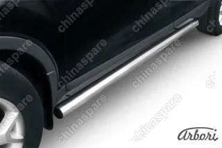 AFZDAFKG08 Защита порогов d76 труба  Arbori нерж. сталь для Ford KUGA 2008-2012