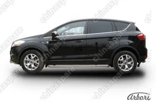 AFZDAFKG09 Защита порогов d57 с гибами Arbori нерж. сталь для Ford KUGA 2008-2012