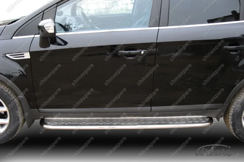 AFZDAFKG10 Защита порогов d42 с листом  Arbori нерж. сталь для Ford KUGA 2008-2012