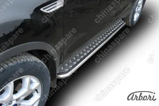 AFZDAFKG10 Защита порогов d42 с листом  Arbori нерж. сталь для Ford KUGA 2008-2012