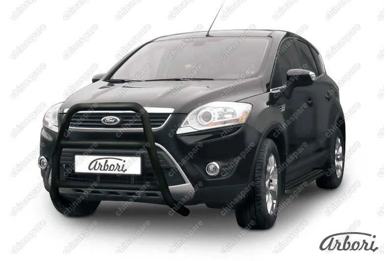 AFZDAFKG01B Кенгурятник d57 высокий  с двумя перемычками Arbori черн. для Ford KUGA 2008-2012