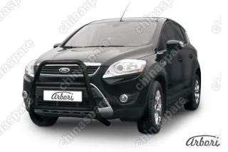 AFZDAFKG01B Кенгурятник d57 высокий  с двумя перемычками Arbori черн. для Ford KUGA 2008-2012