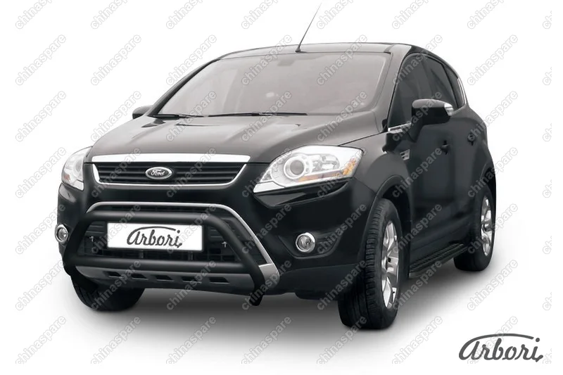 AFZDAFKG03B Кенгурятник d57 низкий  с перемычкой Arbori черн. для Ford KUGA 2008-2012