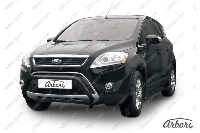 AFZDAFKG04B Кенгурятник d57 низкий  с "мини" Arbori черн. для Ford KUGA 2008-2012