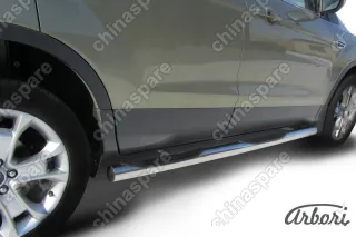 AFZDAFKG1305 Защита порогов d76 с проступями Arbori нерж. сталь для Ford KUGA 2013-2016