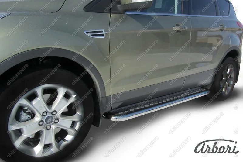 AFZDAFKG1307 Защита порогов d57 с листом Arbori нерж. сталь для Ford KUGA 2013-2016