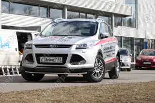 FKUG481721 Защита переднего бампера труба d42 Premium низкая,Ford Kuga 2013-, FKUG.48.1721