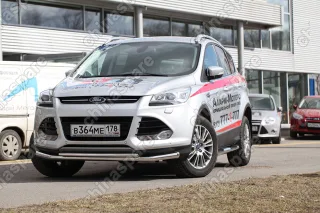 FKUG481725 Защита переднего бампера труба d60/42 Premium двойная,Ford Kuga 2013-, FKUG.48.1725