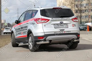 FKUG761742 Защита задняя уголки овальные 75х42,Ford Kuga 2013-, FKUG.76.1742