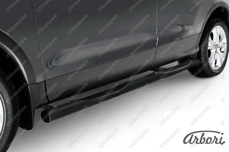 AFZDAFKG1305B Защита порогов d76 с проступями Arbori черн. для Ford KUGA 2013-2016