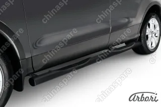 AFZDAFKG1305B Защита порогов d76 с проступями Arbori черн. для Ford KUGA 2013-2016