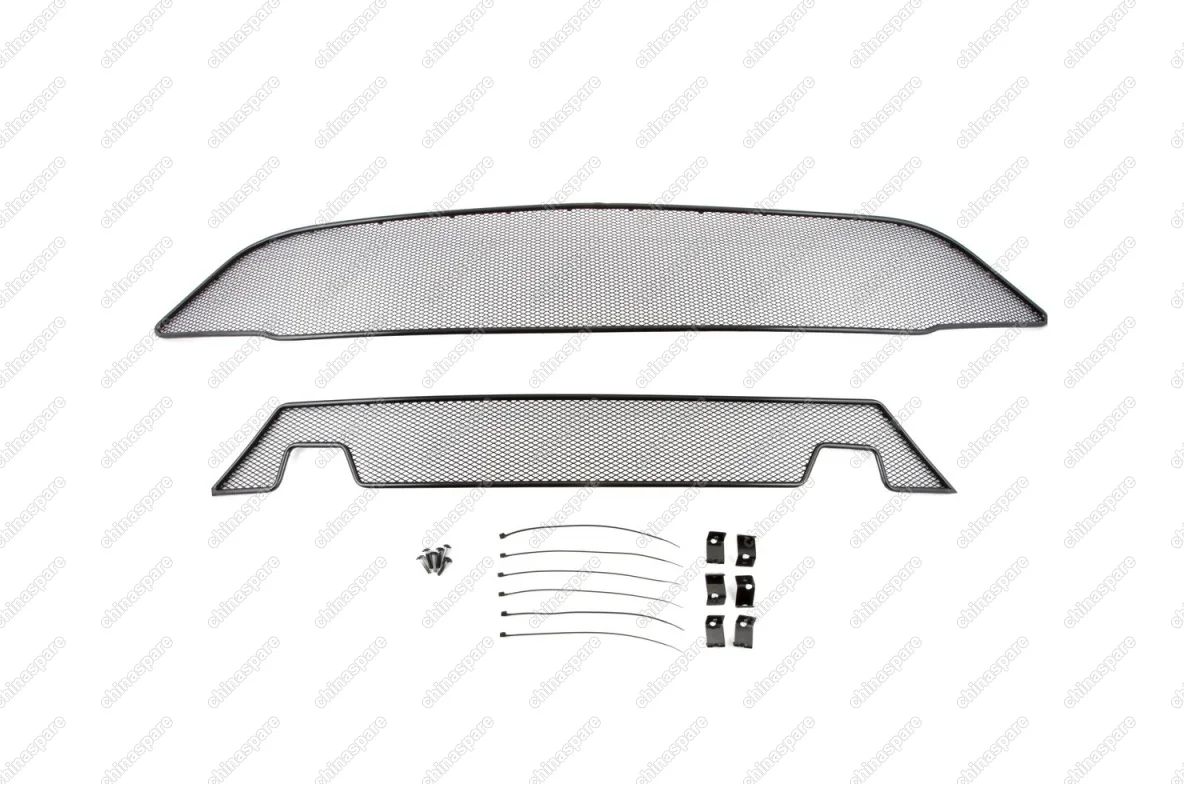 1170814101 Сетка на бампер внешняя для FORD Tourneo Custom 2014->, 2 шт., черн., 10 мм, для автомобилей с передним парктроником