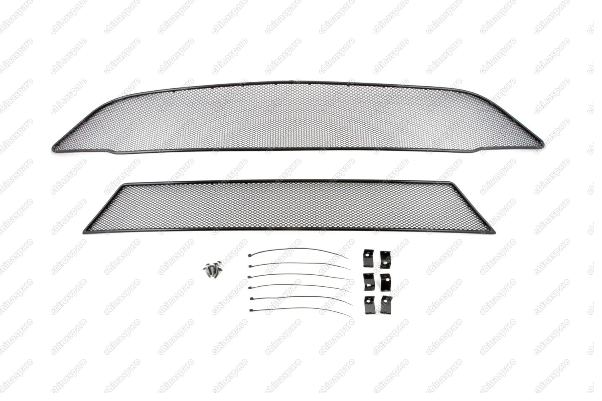 1171014101 Сетка на бампер внешняя для FORD Tourneo Custom 2014->, 2 шт., черн., 10 мм, для автомобилей без переднего парктроника