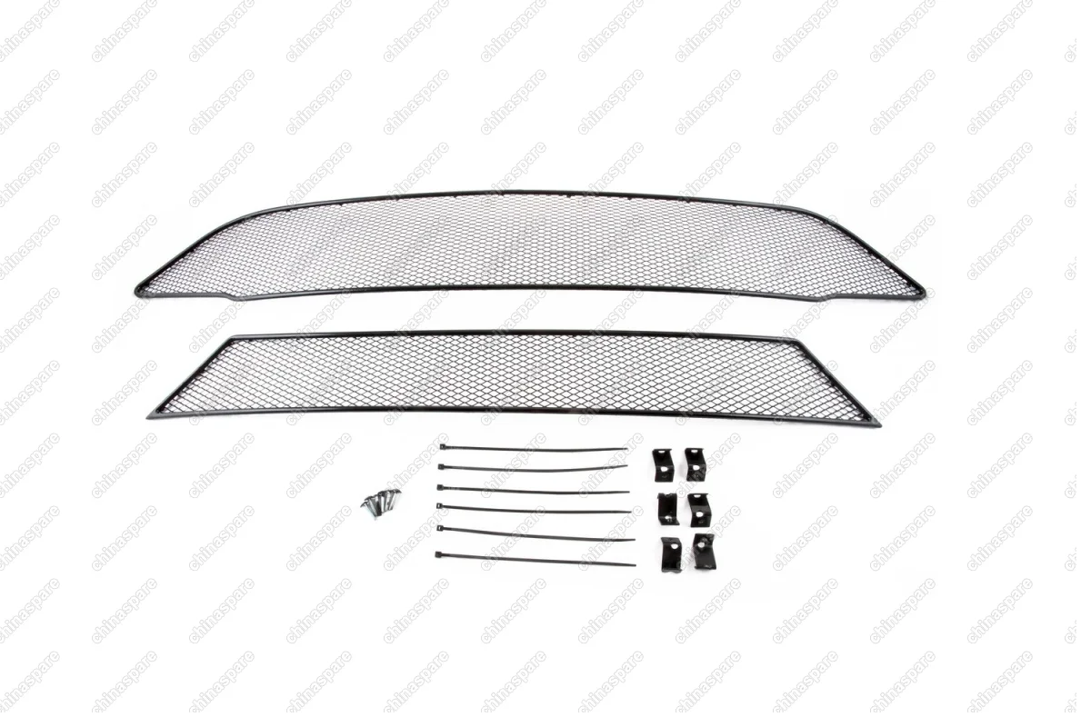 1171014151 Сетка на бампер внешняя для FORD Tourneo Custom 2014->, 2 шт., черн., 15 мм, для автомобилей без переднего парктроника