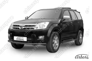 Защита переднего бампера d57 Arbori черн. для Great Wall Hover 2008-2010