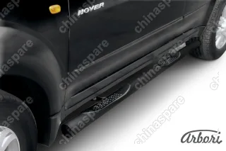 Защита порогов d76 с проступями  Arbori черн. для Great Wall Hover 2008-2010