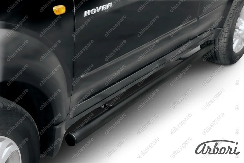 Защита порогов d57 труба  Arbori черн. для Great Wall Hover 2008-2010